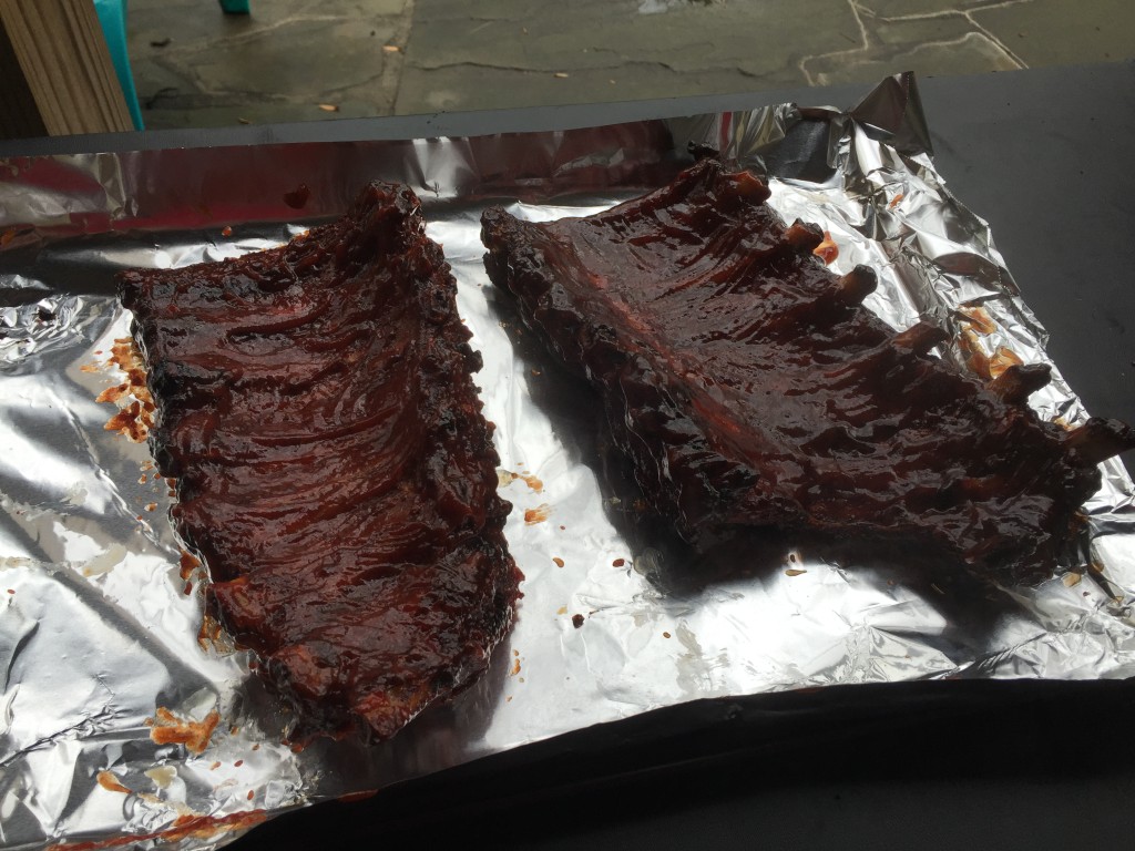 Big Green Egg Baby Back Ribs with Gochujang BBQ Sauce