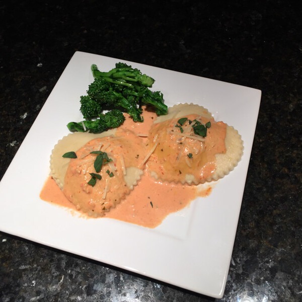 Heart Shaped Mushroom Ravioli with Vodka Sauce