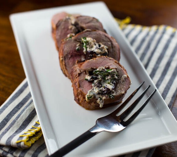 Stuffed Pork Tenderloin Mediterranean Style