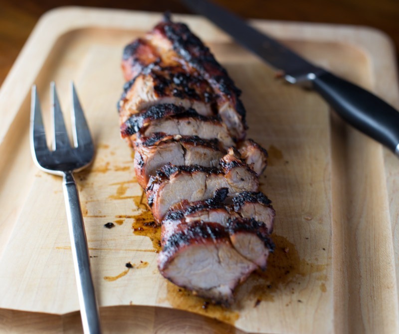 Pecan Rubbed Pork Tenderloin on the Big Green Egg