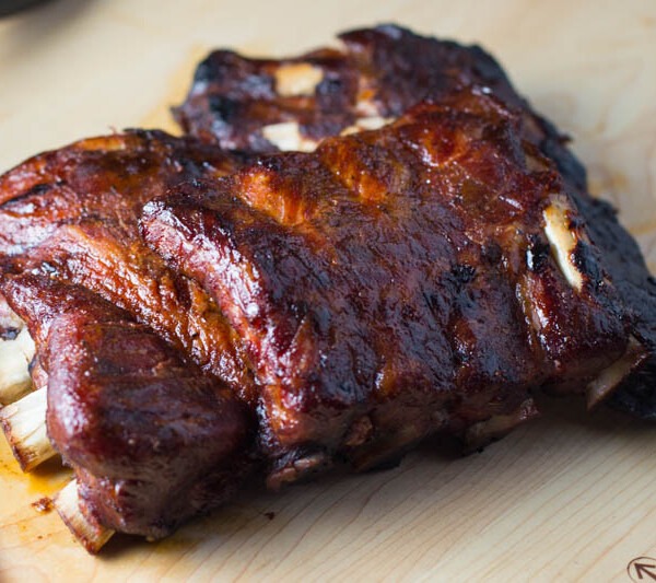 Big Green Egg Ribs and Chicken