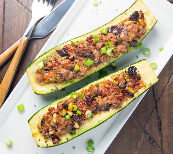 Big Green Egg Stuffed Zucchini