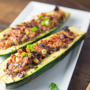 Big Green Egg Stuffed Zucchini