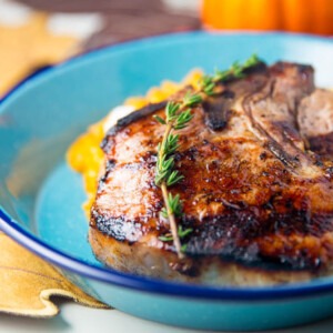 Big Green Egg Maple Brined Pork Chops