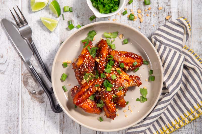 spicy smoked Korean chicken wings