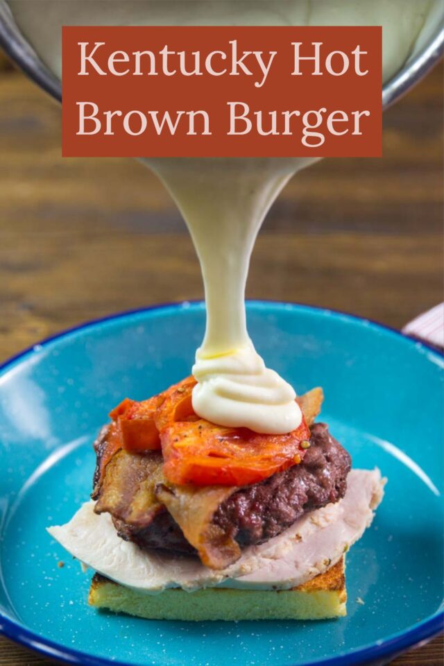 Kentucky Hot Brown Burger with Martins Potato Rolls