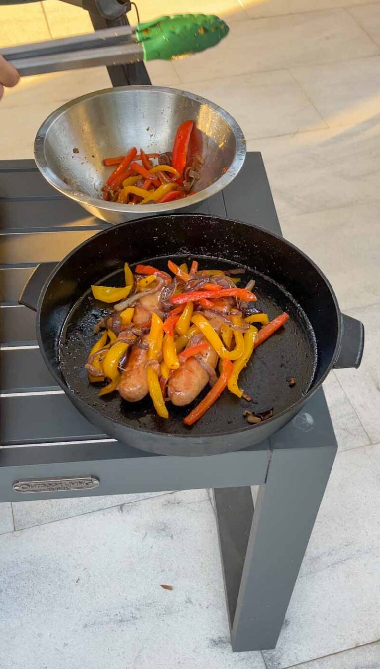 Big Green Egg Grilled Sausage and Peppers Sandwich The BBQ Buddha