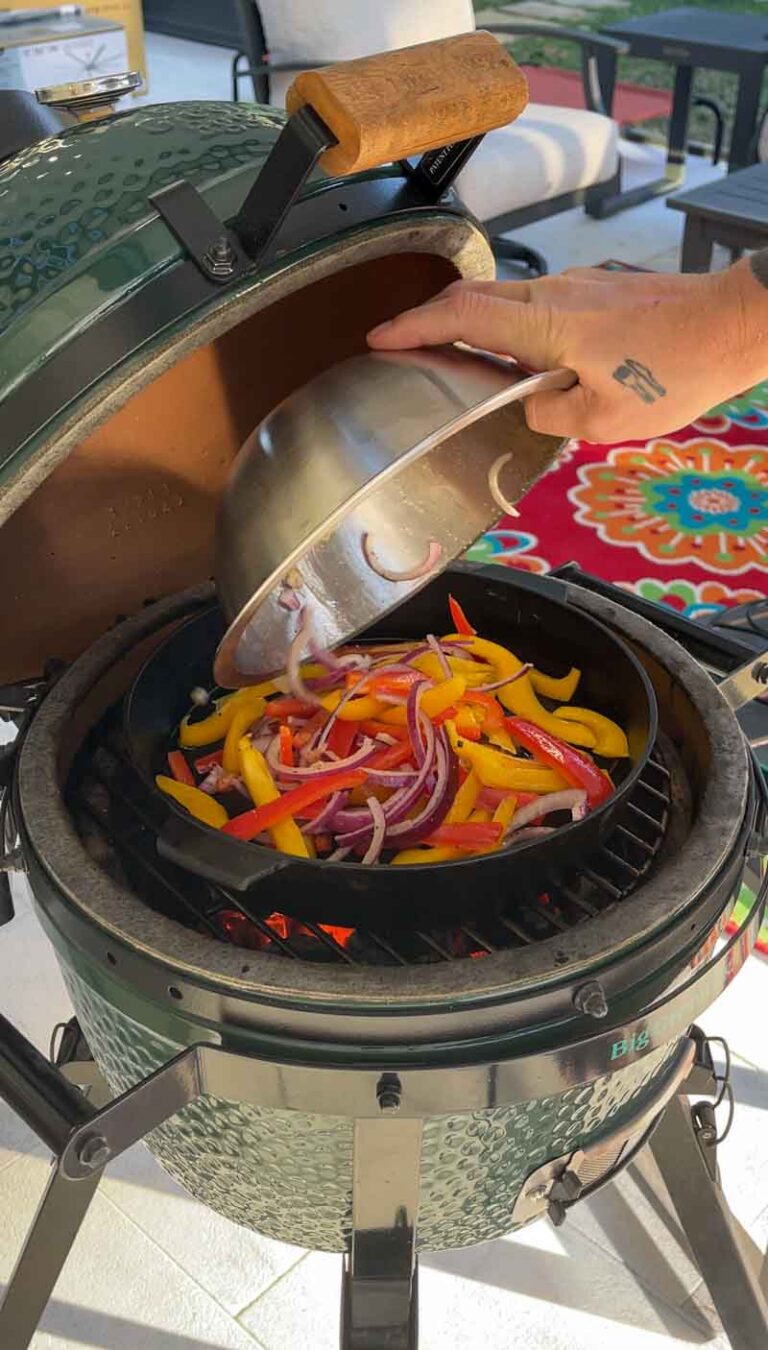 Big Green Egg Grilled Sausage and Peppers Sandwich The BBQ Buddha