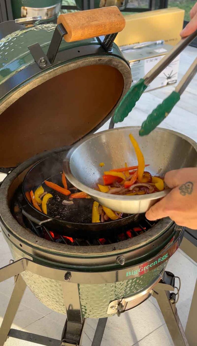 Big Green Egg Grilled Sausage and Peppers Sandwich The BBQ Buddha