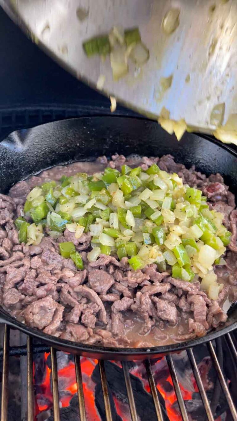 Big Green Egg Steak and Cheese Sandwich The BBQ Buddha