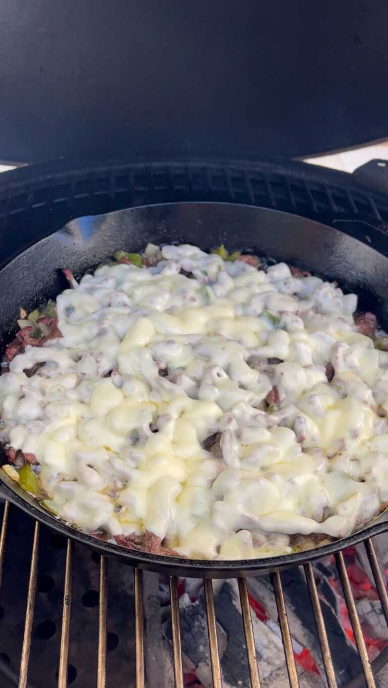 Big Green Egg Steak and Cheese Sandwich The BBQ Buddha