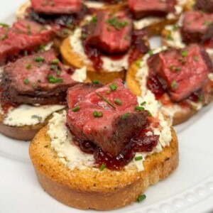 Big Green Egg Steak Crostinis