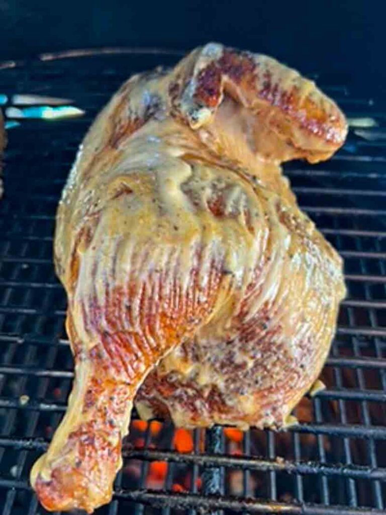 Big Green Egg Smoked Chicken with White Sauce - The BBQ Buddha