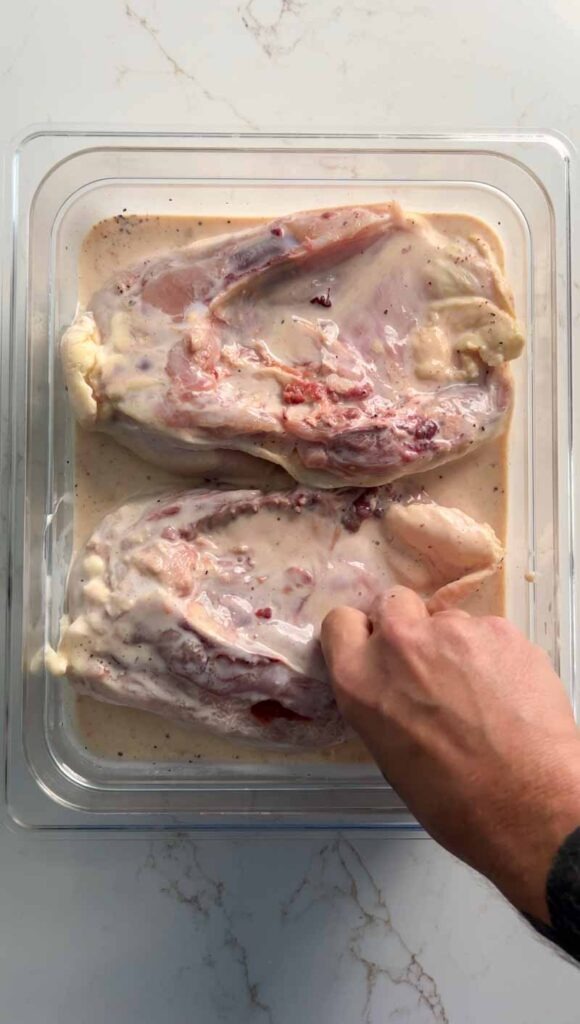 Big Green Egg Smoked Chicken with White Sauce - The BBQ Buddha