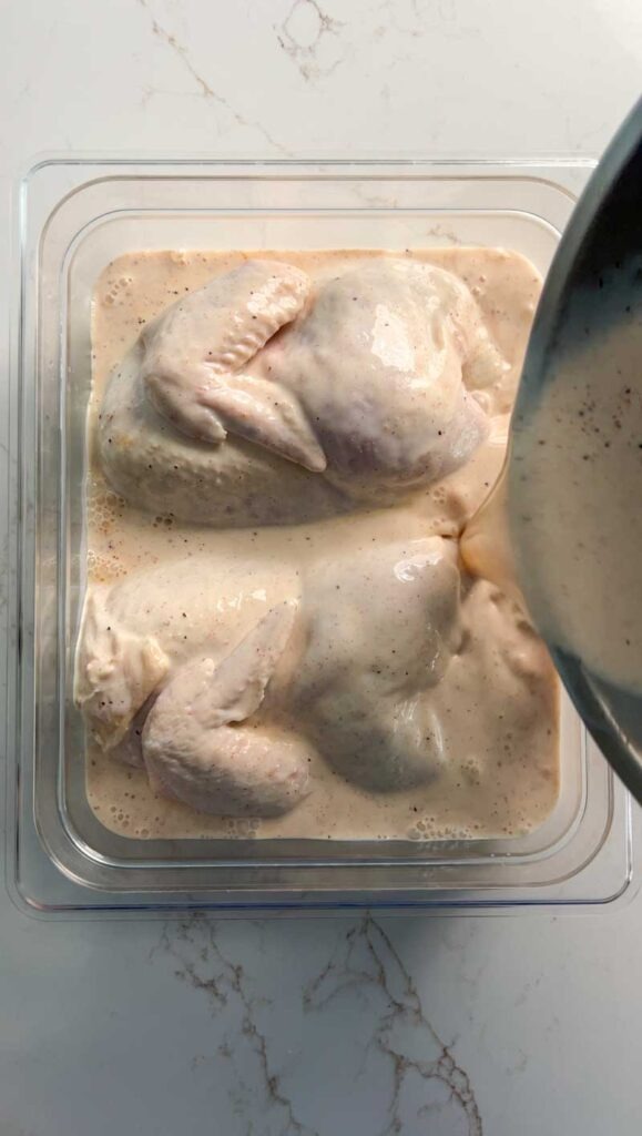 Big Green Egg Smoked Chicken with White Sauce - The BBQ Buddha