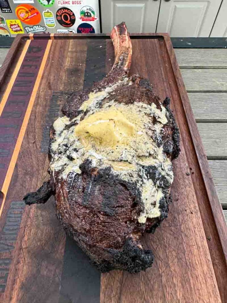 Big Green Egg Tomahawk Ribeye The BBQ Buddha