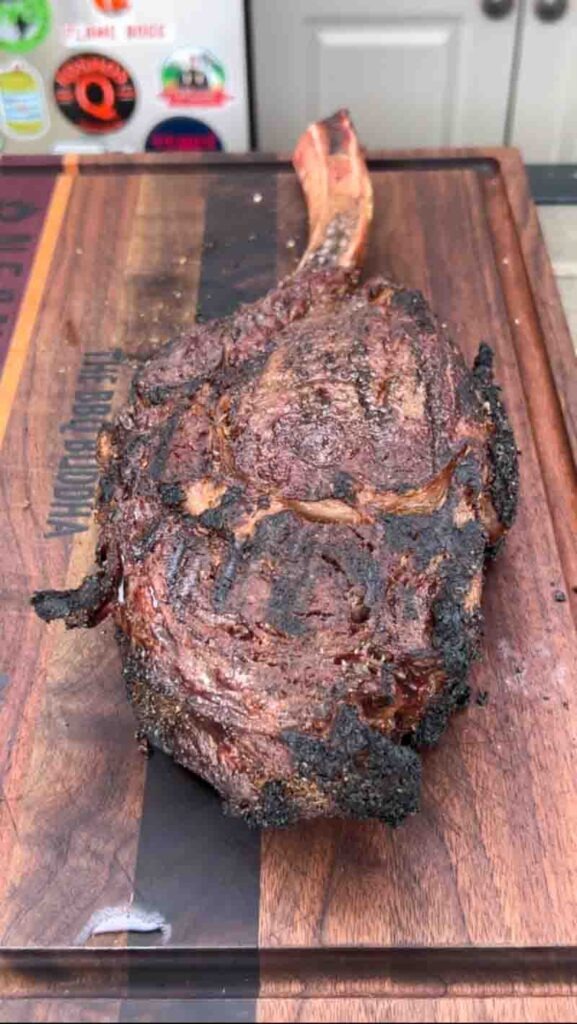 Big Green Egg Tomahawk Ribeye The BBQ Buddha