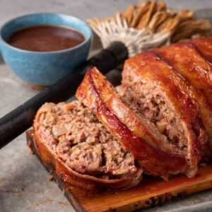 Cedar Plank Bacon Wrapped Meatloaf