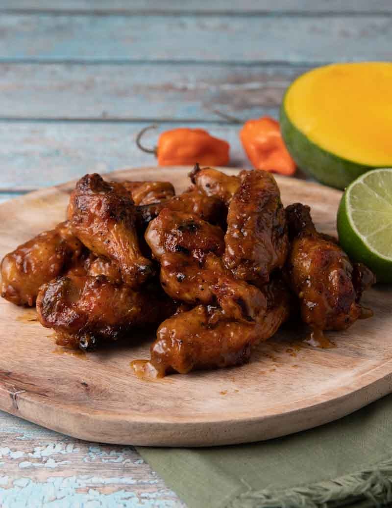 Big Green Egg Mango Habanero Wings