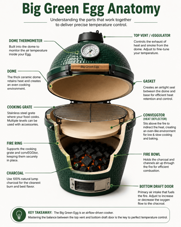 Big Green Egg Temperature Control Guide for Beginners - The BBQ Buddha